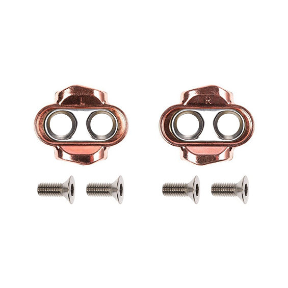 Crankbrothers 2-Loch-Cleats aus Metall in rose-gold mit Schrauben