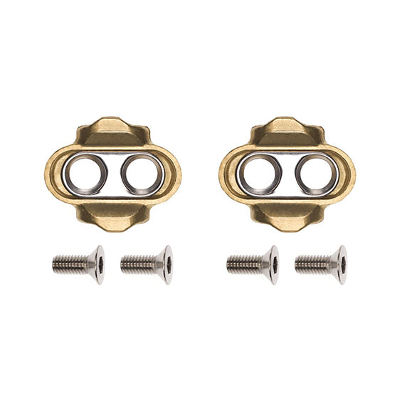 Crankbrothers 2-Loch-Cleats aus Metall in gold mit Schrauben